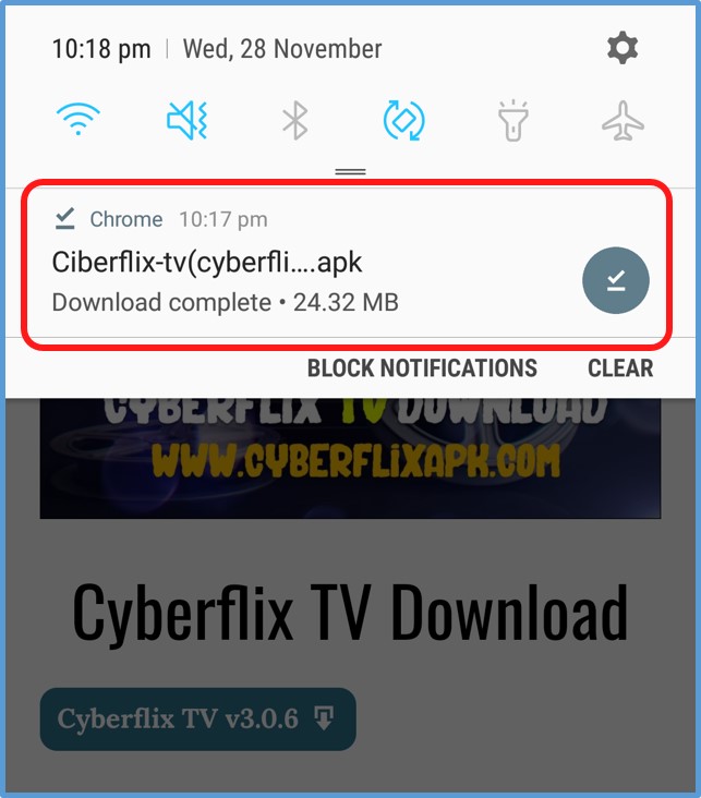 cyberflix tv apk downloaded